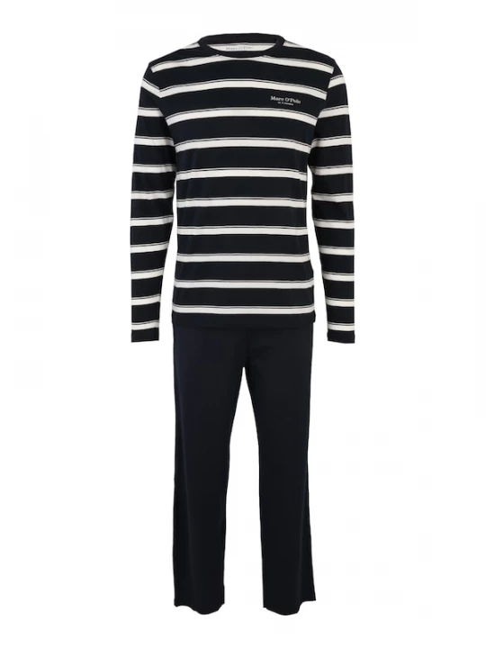 Foto van product Marc O'Polo Pyjama lang navy / wolwit