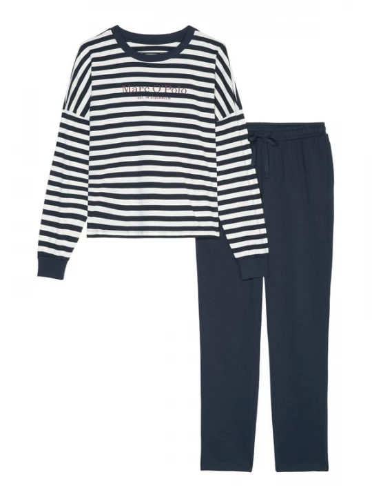 Foto van product Marc O'Polo Pyjama 'Mix & Match' blauw / wit