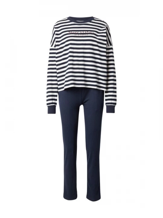 Foto van product Marc O'Polo Pyjama 'Mix & Match' donkerblauw / wit