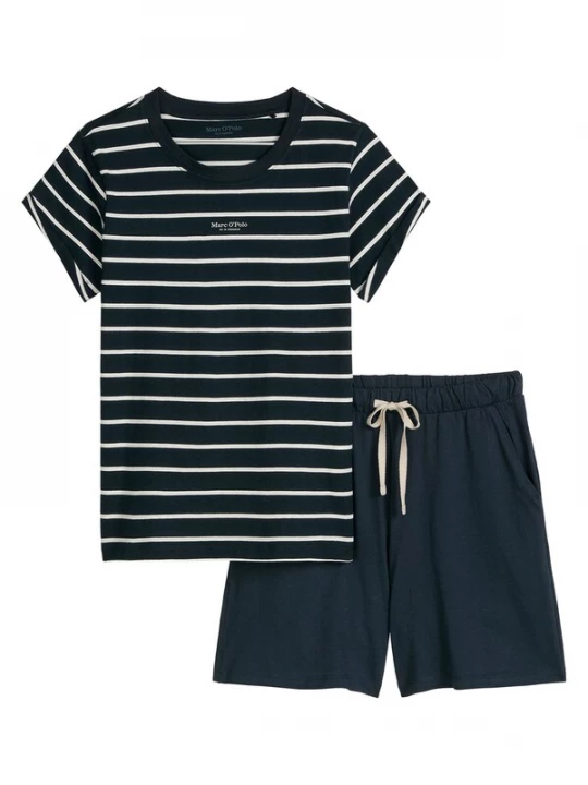 Foto van product Marc O'Polo Pyjama ' Mix N Match ' navy / wit