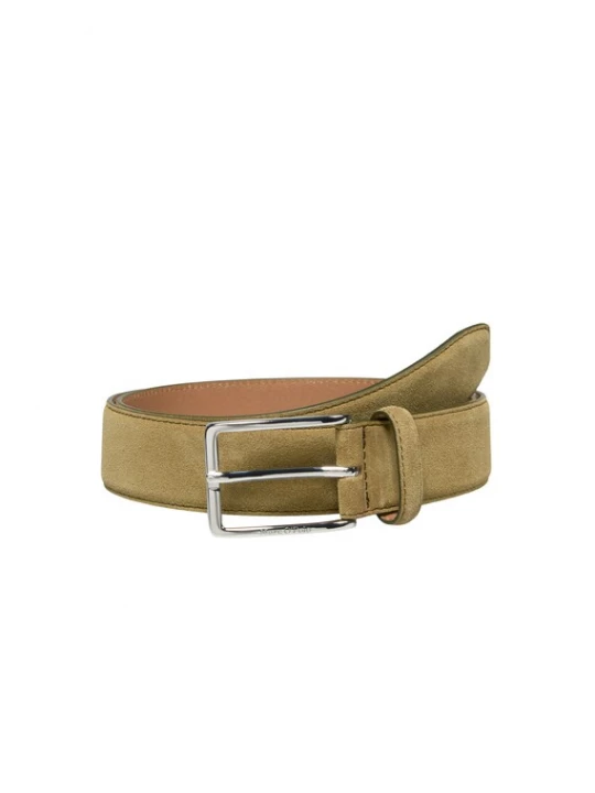 Foto van product Marc O'Polo Riem ' aus geschmeidigem Veloursleder ' groen