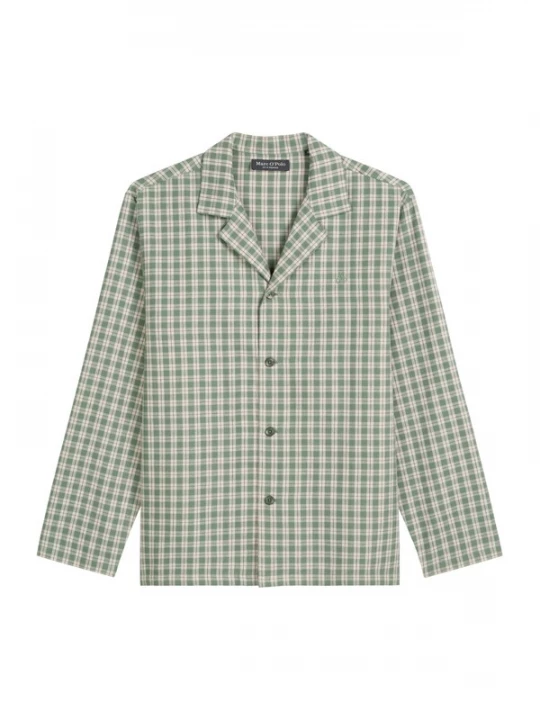 Foto van product Marc O'Polo Shirt ' Cozy Flannel ' groen / natuurwit