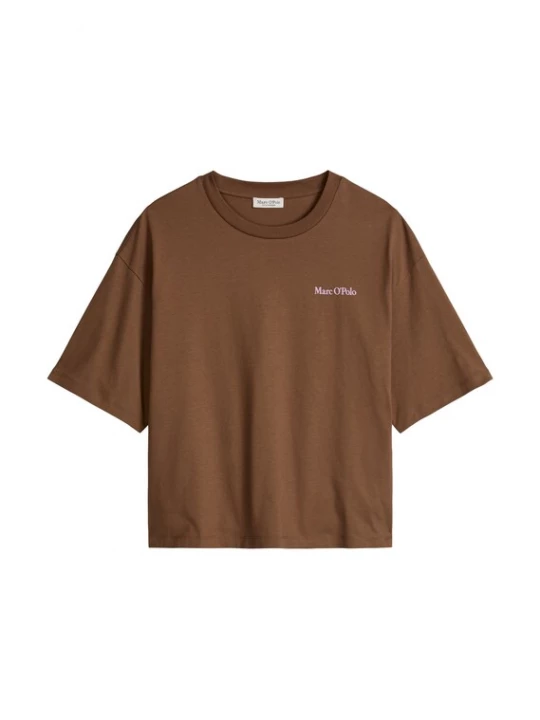 Foto van product Marc O'Polo Shirt donkerbruin / wit