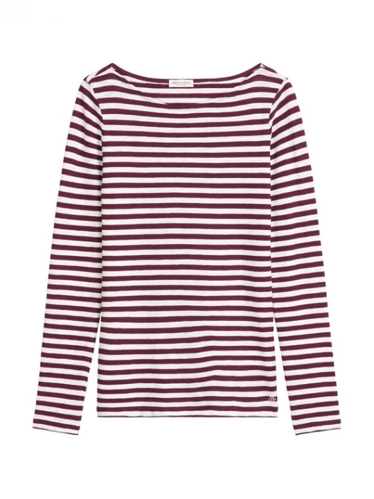 Foto van product Marc O'Polo Shirt donkerrood / wit