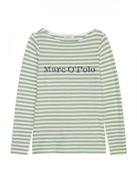 Foto van product Marc O'Polo Shirt lichtgroen / donkergroen / wit