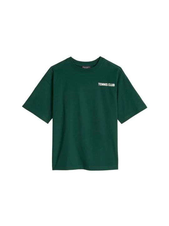 Foto van product Marc O'Polo Shirt neongroen / donkergroen / wit