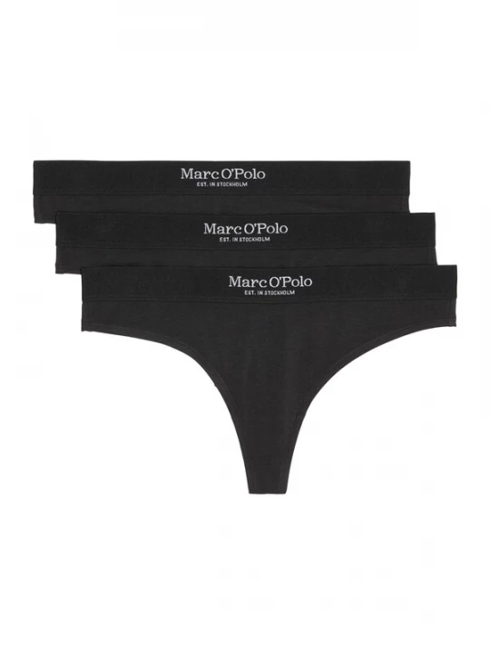 Foto van product Marc O'Polo String 'Essentials' zwart / wit