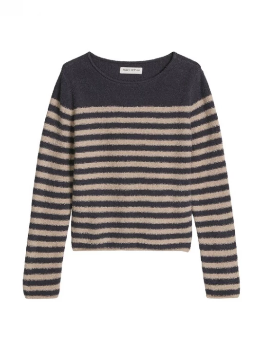 Foto van product Marc O'Polo Trui beige / donkerblauw