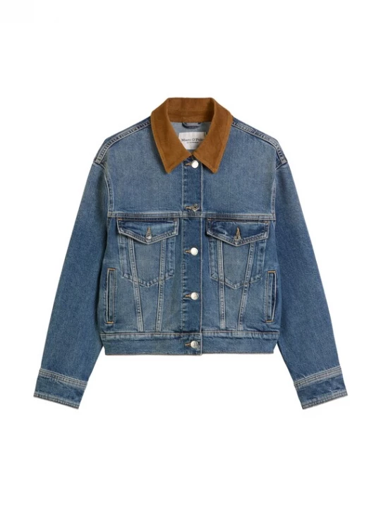 Foto van product Marc O'Polo Tussenjas blauw denim / bruin