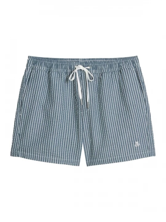 Foto van product Marc O'Polo Zwemshorts ' Seersucker ' blauw / wit