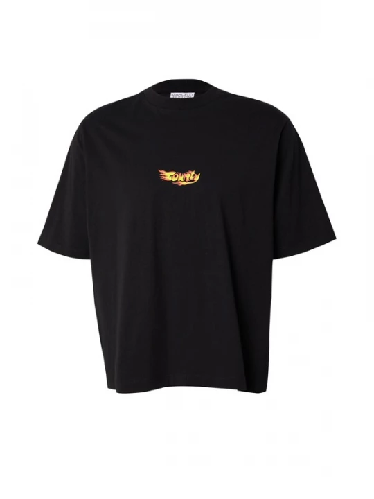 Foto van product Marcelo Burlon Shirt 'COUNTY FLAME' geel / lila / oranje / zwart