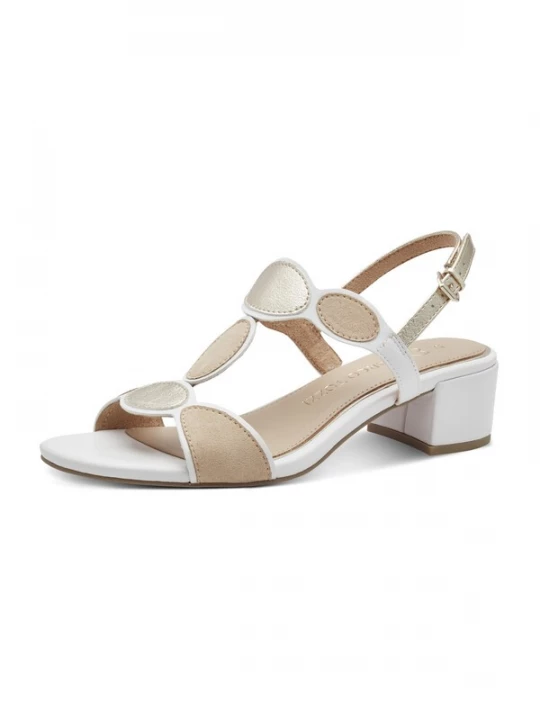 Foto van product MARCO TOZZI Sandaal camel / lichtbeige / wit