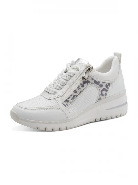 Foto van product MARCO TOZZI Sportieve veterschoen donkerbeige / wit