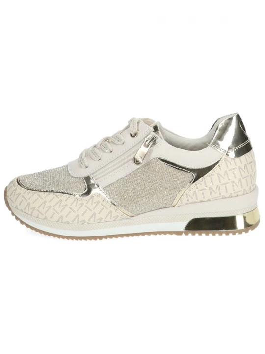Foto van product MARCO TOZZI Veterschoen crème / goud / grijs