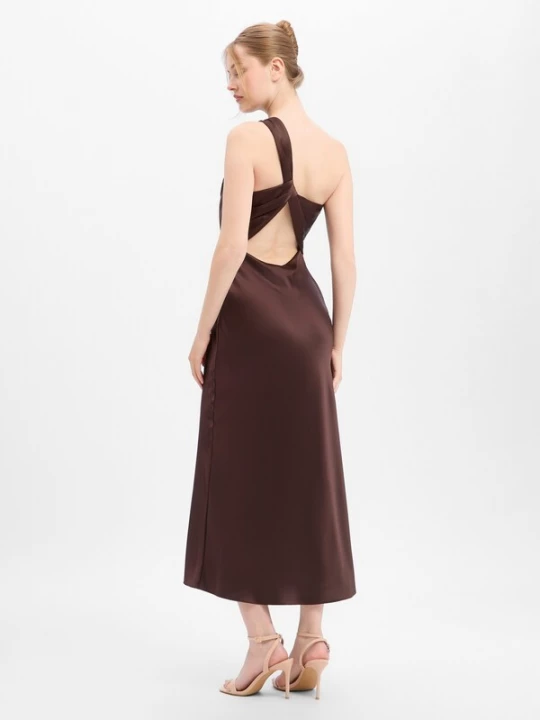 Foto van product Marie Lund Avondjurk chocoladebruin