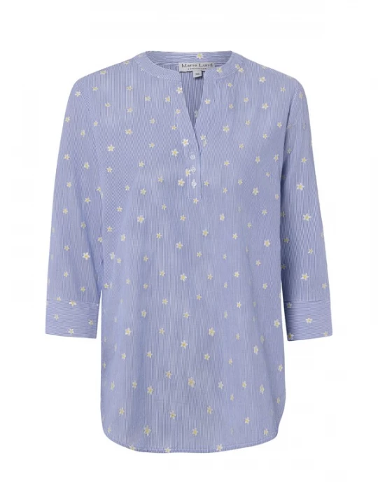 Foto van product Marie Lund Blouse blauw / geel / wit
