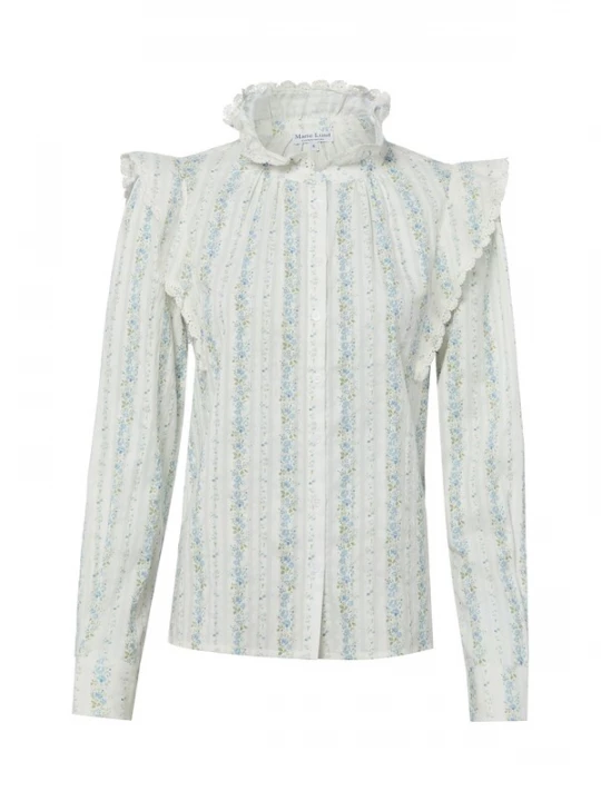 Foto van product Marie Lund Blouse ' July ' ecru / mintgroen