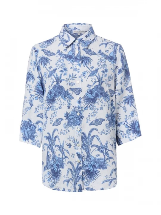 Foto van product Marie Lund Blouse 'Rihab' blauw / wit