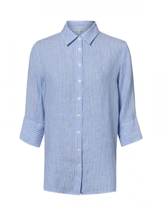 Foto van product Marie Lund Blouse 'Rihab' blauw / wit
