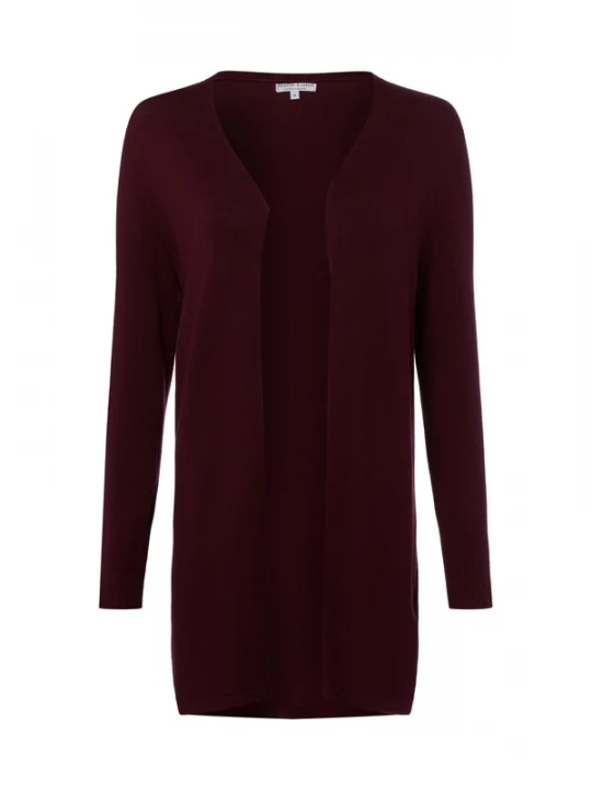 Foto van product Marie Lund Gebreid vest aubergine