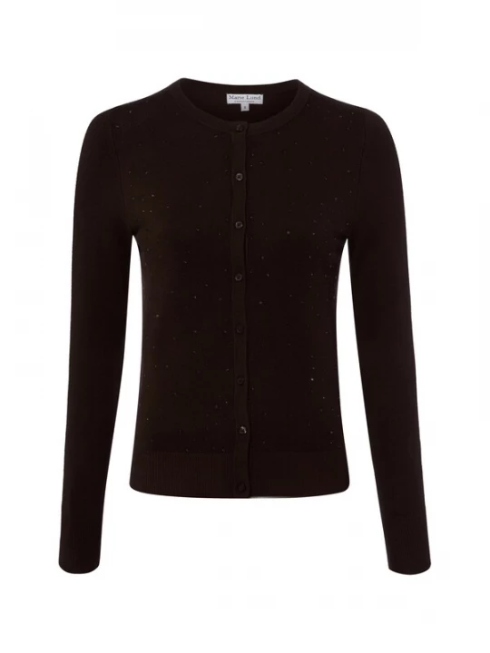 Foto van product Marie Lund Gebreid vest chocoladebruin