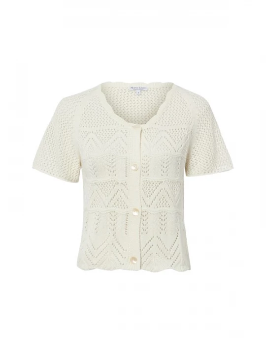 Foto van product Marie Lund Gebreid vest ecru