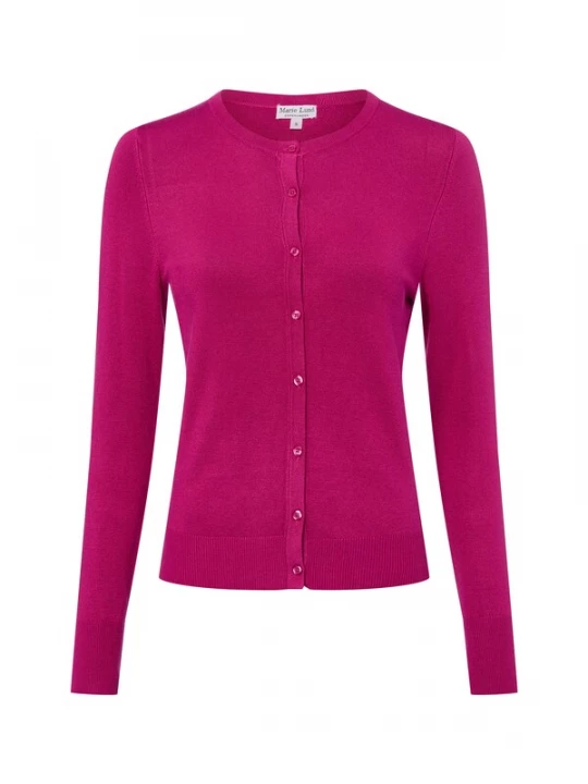 Foto van product Marie Lund Gebreid vest fuchsia