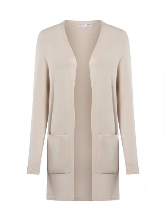 Foto van product Marie Lund Gebreid vest taupe