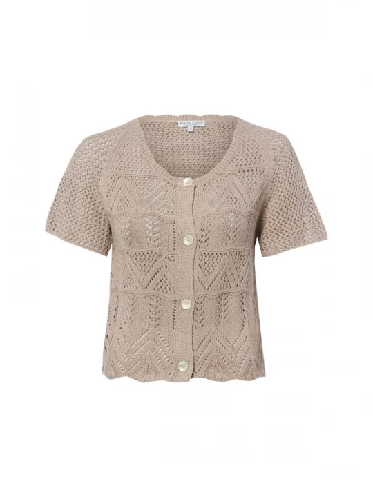 Foto van product Marie Lund Gebreid vest taupe