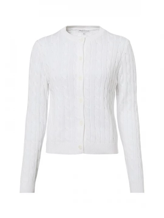 Foto van product Marie Lund Gebreid vest wit