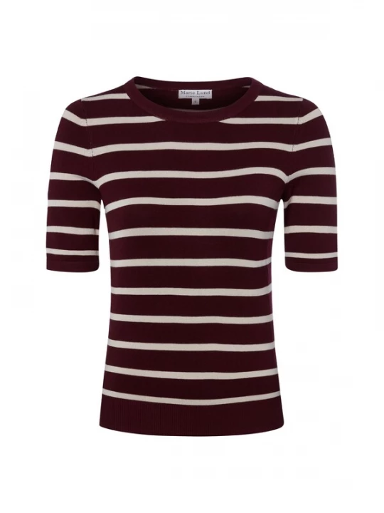 Foto van product Marie Lund Shirt bordeaux / wit