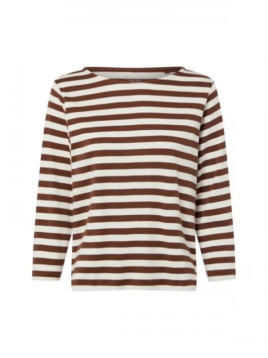 Foto van product Marie Lund Shirt mokka / wit