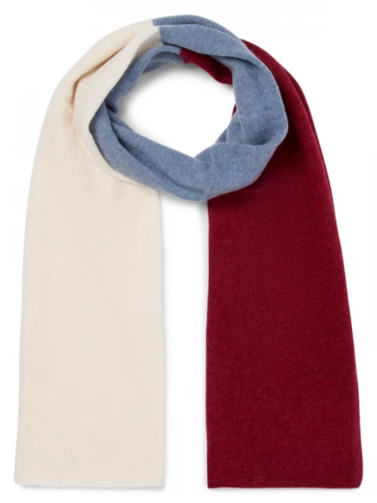 Foto van product Marie Lund Sjaal lichtbeige / blauw / bordeaux
