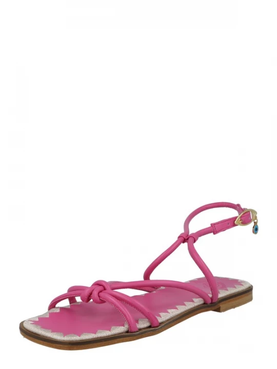 Foto van product Marietta's Fantasy Sandalen met riem 'Elissavet' ecru / blauw / fuchsia