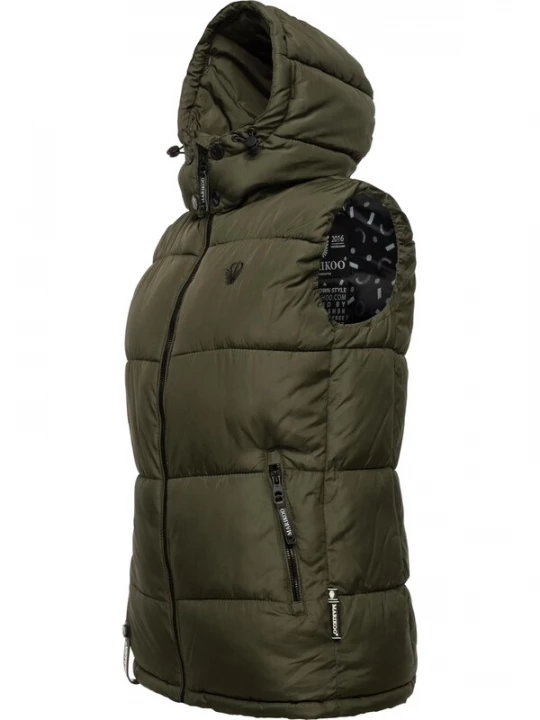 Foto van product MARIKOO Bodywarmer 'Eisflöckchen' lichtbruin / olijfgroen