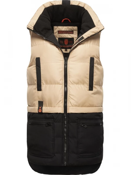 Foto van product MARIKOO Bodywarmer 'Kiraraa' beige / zwart
