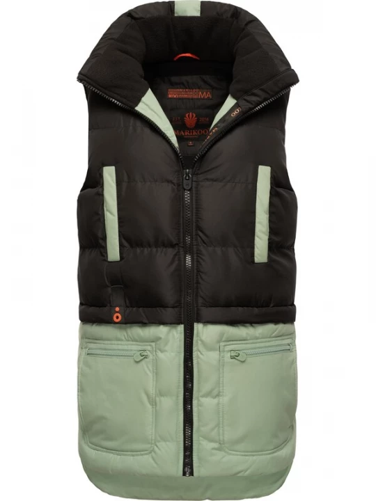 Foto van product MARIKOO Bodywarmer 'Kiraraa' mintgroen / zwart