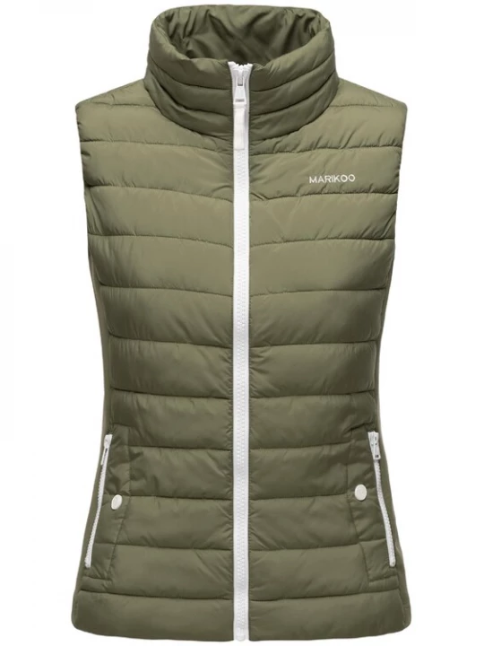 Foto van product MARIKOO Bodywarmer 'Reimii' olijfgroen / wit