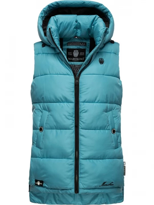 Foto van product MARIKOO Bodywarmer 'Zarinaa' turquoise / zwart