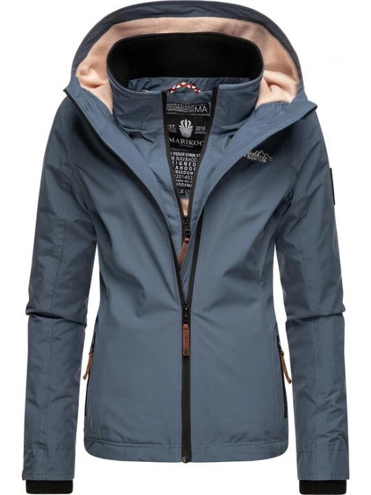 Foto van product MARIKOO Functionele jas 'Erdbeere' beige / duifblauw / zwart