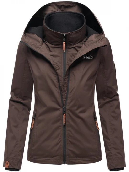 Foto van product MARIKOO Functionele jas 'Erdbeere' bruin / wit