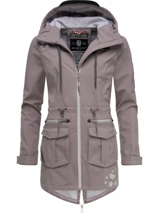 Foto van product MARIKOO Functionele jas 'Ulissaa' taupe / zilver