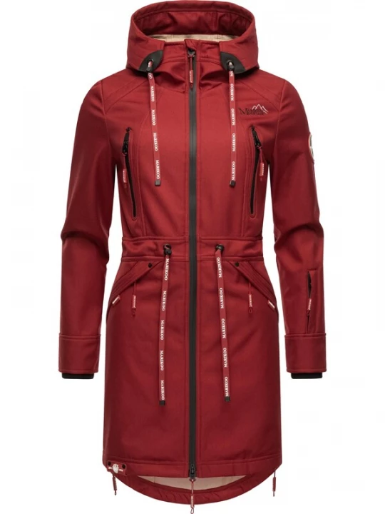 Foto van product MARIKOO Tussenparka donkerrood / zwart / wit