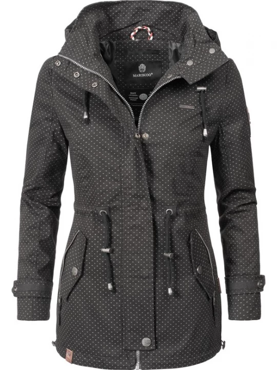 Foto van product MARIKOO Tussenparka 'Nyokoo' zwart / parelwit