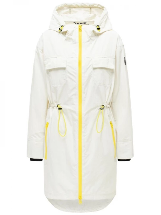 Foto van product MARIKOO Tussenparka 'Trüffelbonbon 16' neongeel / offwhite