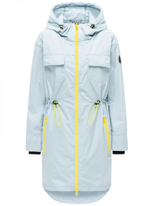 Foto van product MARIKOO Tussenparka 'Trüffelbonbon 16' pastelblauw / donkergeel