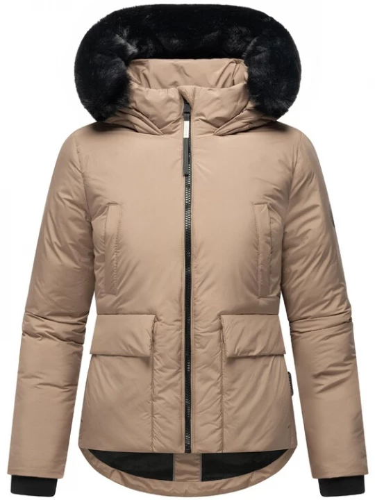 Foto van product MARIKOO Winterjas beige / zwart