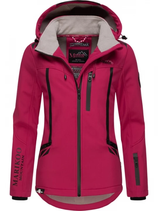 Foto van product MARIKOO Winterjas grijs / bessen / zwart / wit