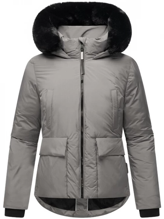 Foto van product MARIKOO Winterjas grijs / zwart