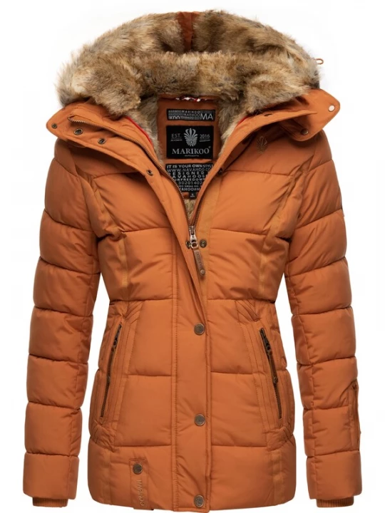 Foto van product MARIKOO Winterjas 'Nekoo' cognac / lichtbruin